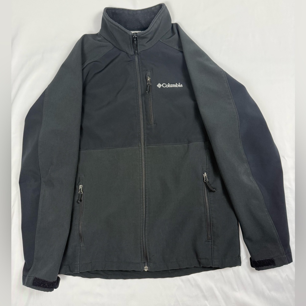 Columbia Men's Dark Gray/black Performance Jacket Thick Polyester